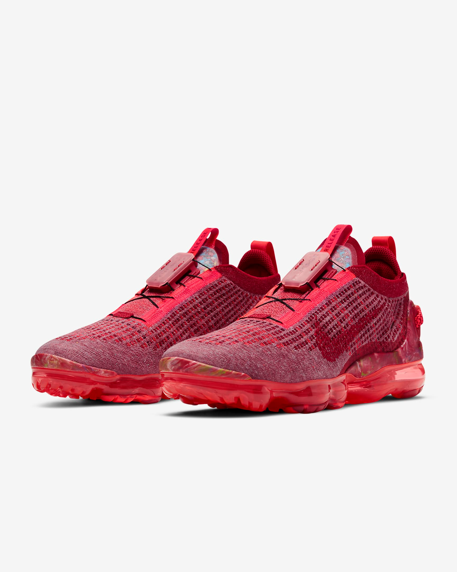 Nike Men's Air VaporMax 2020 Flyknit Running Shoes - Team Red/Flash Crimson/Gym Red | Lightweight & Breathable for Jogging, Gym Workouts & Daily Wear