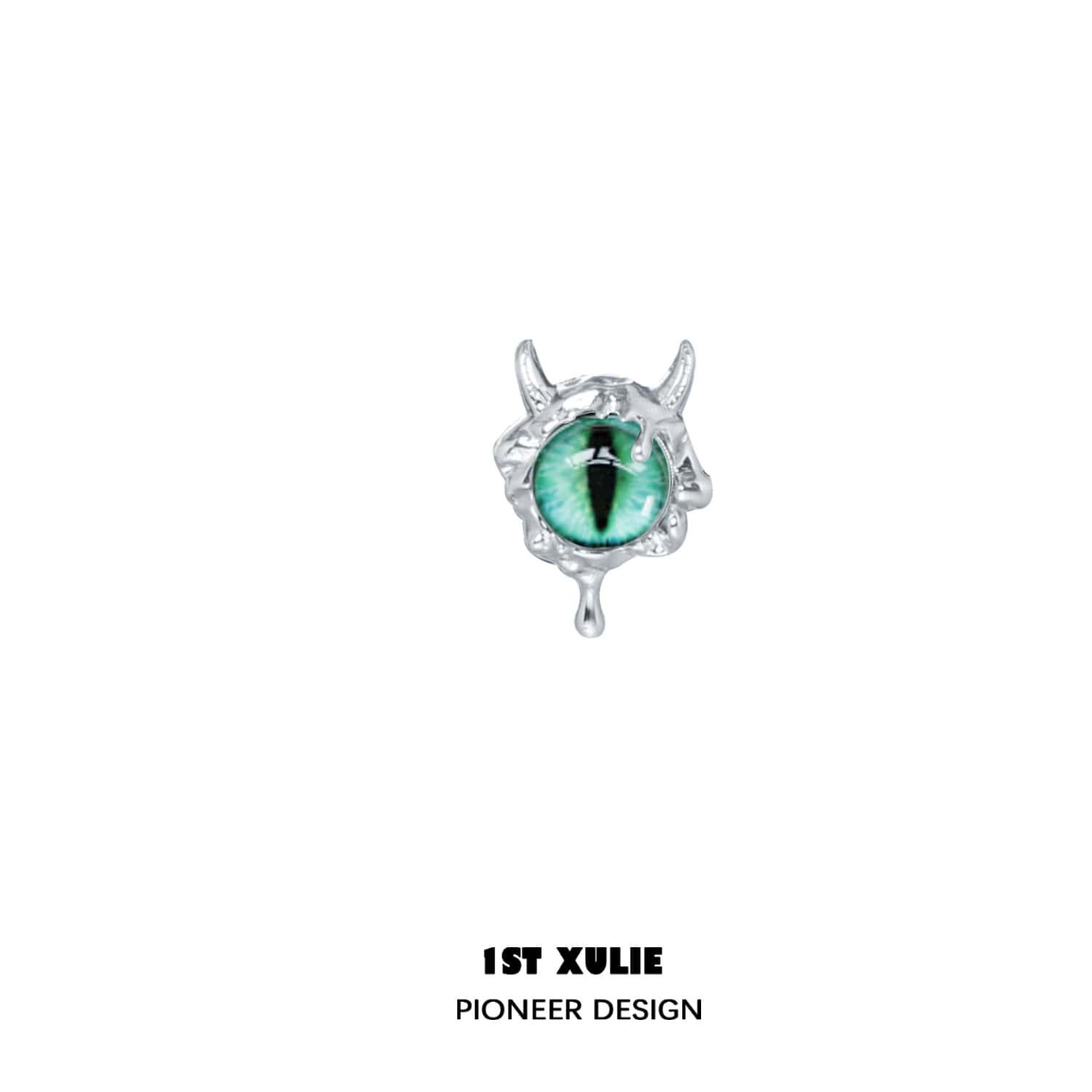 18k Platinum Plated S925 Sterling Silver Little Demon Earrings - Gothic Punk Ear Clips for Women, Perfect for Halloween, Cosplay and Alternative Fashion
