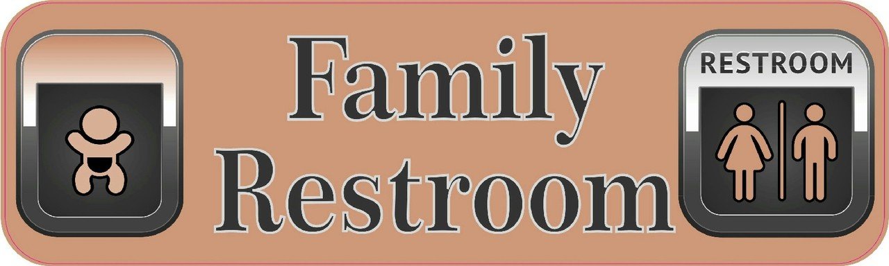 StickerTalk Family Restroom Magnet Sign - 10