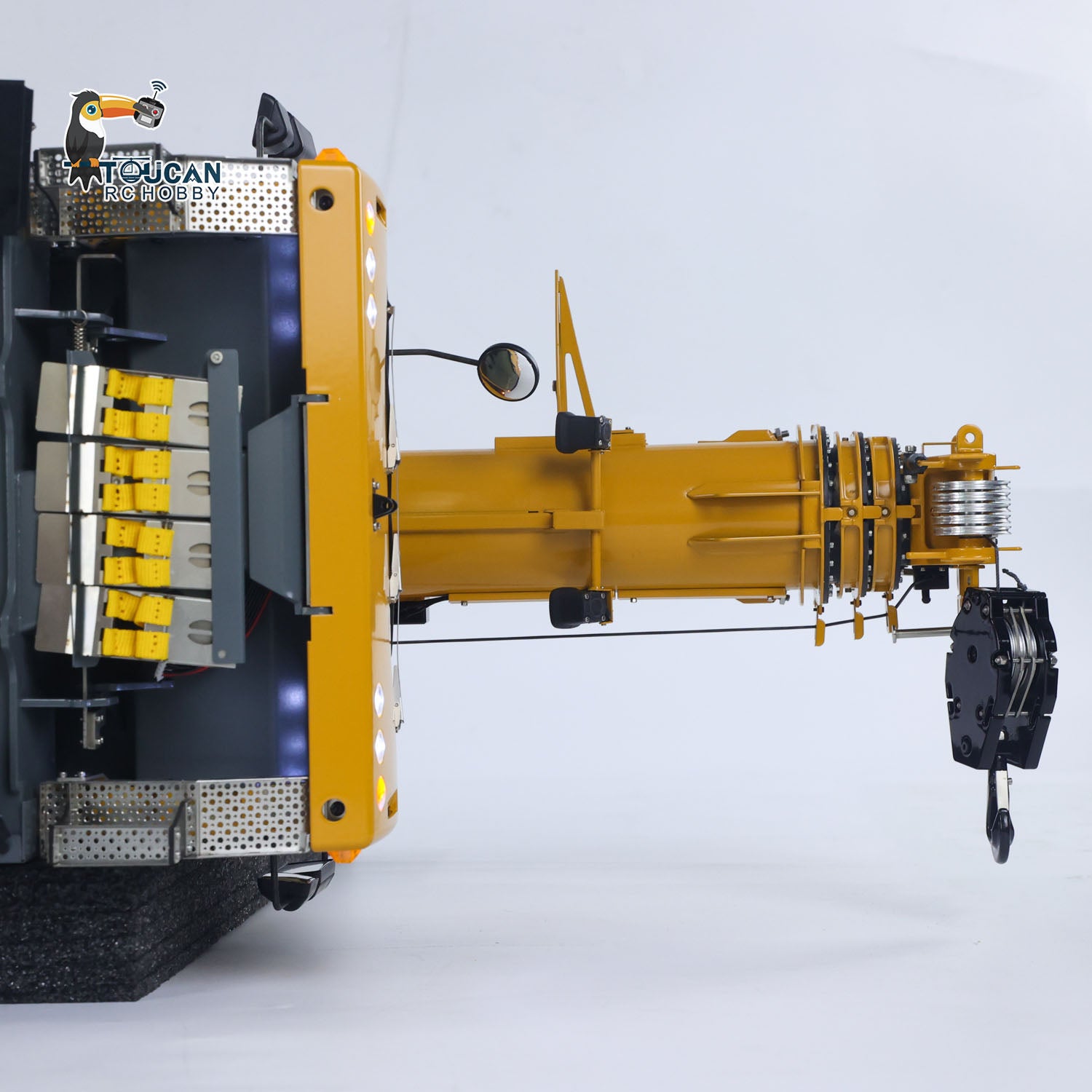 Eyewhale D1050 1/14 Scale Metal RC Hydraulic Mobile Crane Truck - 3 Axle All Terrain Radio Controlled Construction Vehicle with Hoist | Paladin PL18EV Model | Perfect for Construction Site Play, RC Hobbyists & Collectors