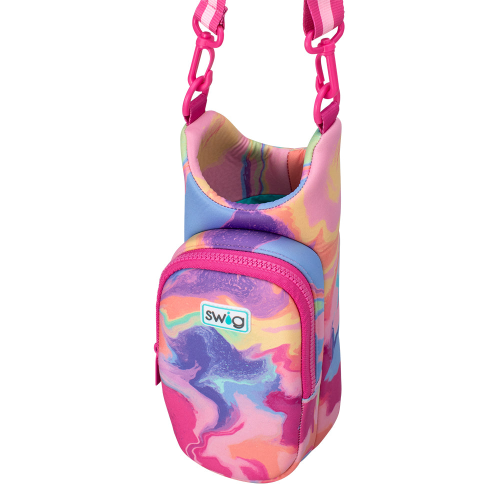 Candy Crush Themed Water Bottle Sling - Leakproof Insulated Hydration Carrier for Gaming, Hiking & Workouts - Trendy Crossbody Bottle Holder for Fans