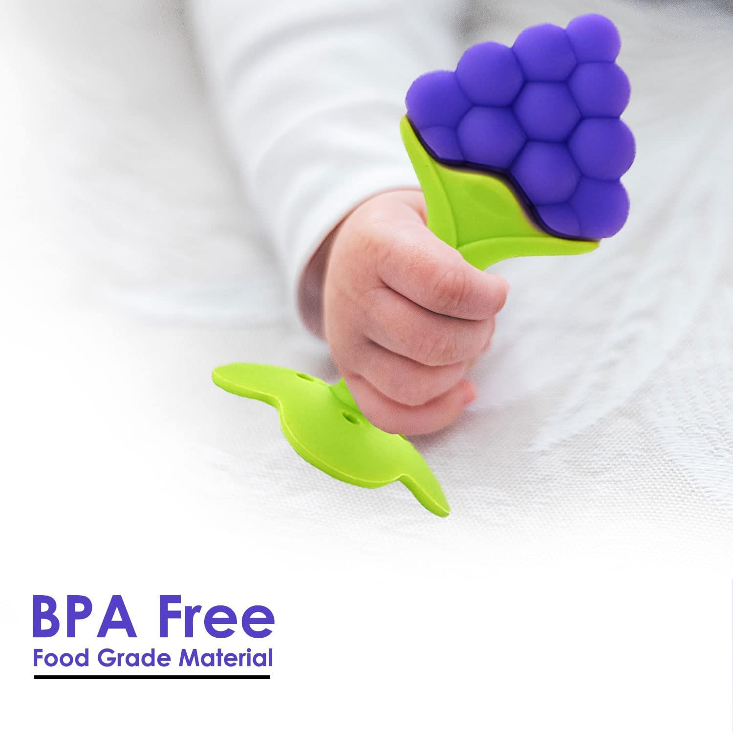 Kritiu BPA-Free Silicone Teether & Baby Spoons Set - Safe Infant Teething Toys & Feeding Utensils for Babies 6+ Months (Blue & Pink) | Perfect for Soothing Sore Gums & Introducing Solid Foods