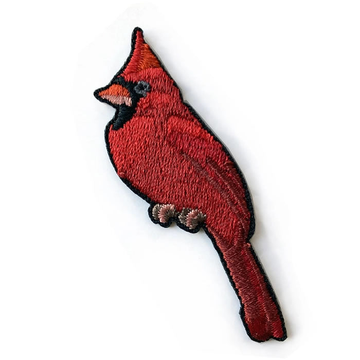 Bird Collective Northern Cardinal Embroidered Patch - Premium Iron-On or Sew-On Applique for Jackets, Hats & Bags - Perfect for DIY Crafts, Outdoor Gear Customization & Nature Lover Gifts