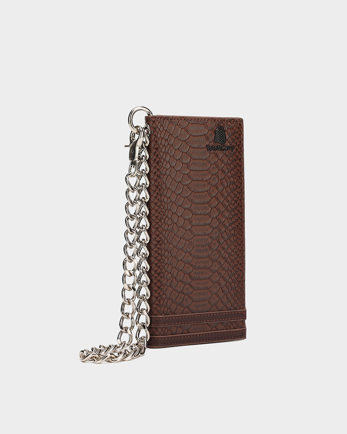 Apollo 1 Chocolate Brown Leather Chain Wallet for Men - Stylish Crossbody Wallet for Everyday Use, Travel & Night Out