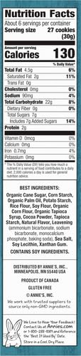 Annie's Gluten Free Cocoa & Vanilla Bunny Cookies - 6.75oz Pack | Organic Snacks for Kids Lunchbox, School Treats & Allergy-Friendly Desserts
