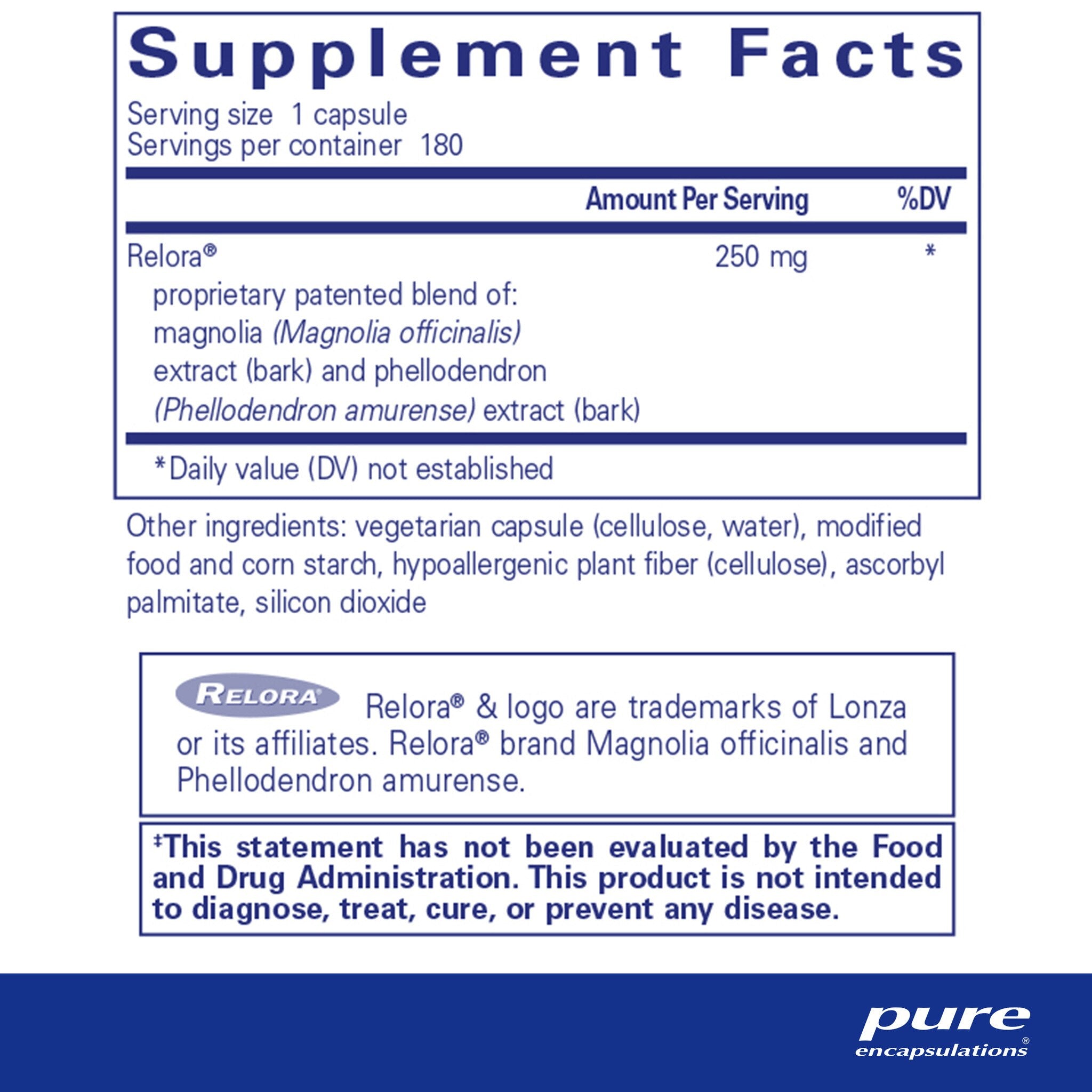 Pure Encapsulations Relora® Stress Relief Supplement - 60 Capsules | Natural Cortisol Support for Anxiety & Sleep | Daily Stress Management for Work & Home