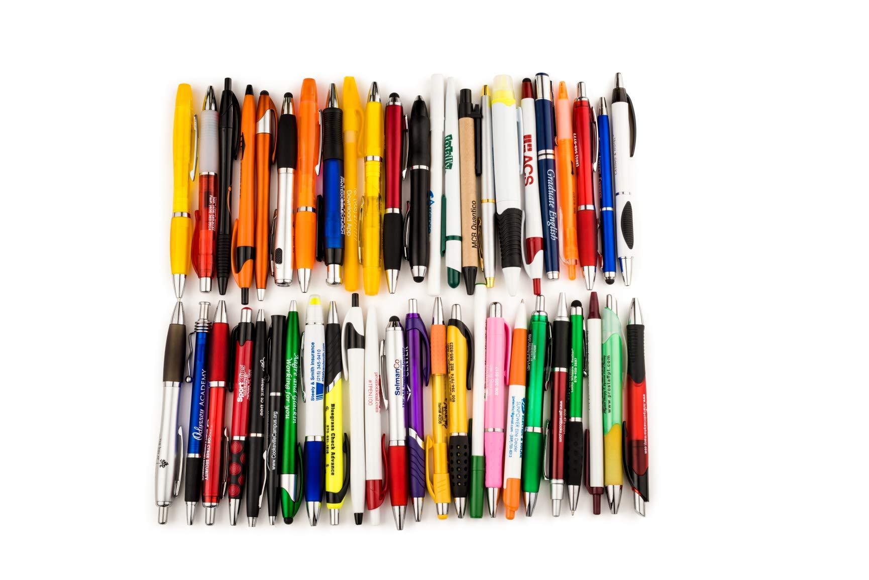 SE ROSE Bulk Misprint Plastic Pens - 25 Pack Wholesale Lot for Office, School & Events | Affordable Disposable Writing Supplies