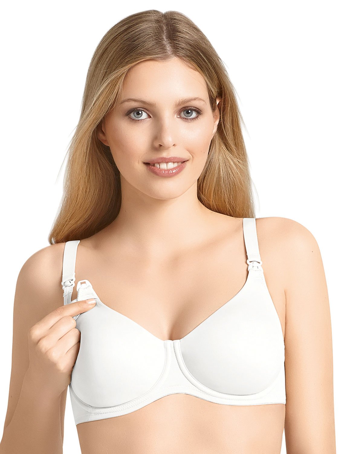Anita Maternity Basic Women's Underwire Nursing Bra 32D White - Comfortable Breastfeeding Bra for Nursing Mothers, Perfect for Daytime & Nighttime Use