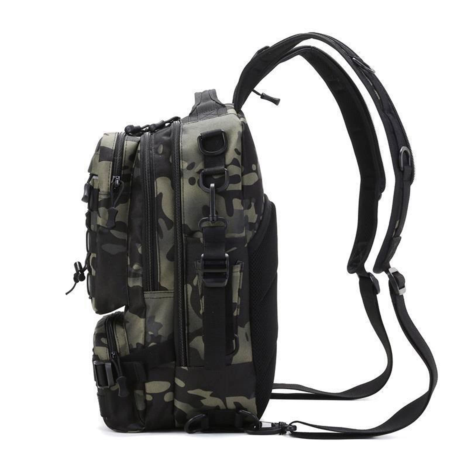 WOBBLO Camouflage Tactical Backpack for Men - Military Hiking Daypack, Outdoor Sports Travel Bag for Trekking, Camping & Army Use | Perfect for Hiking Adventures, Travel & Tactical Missions