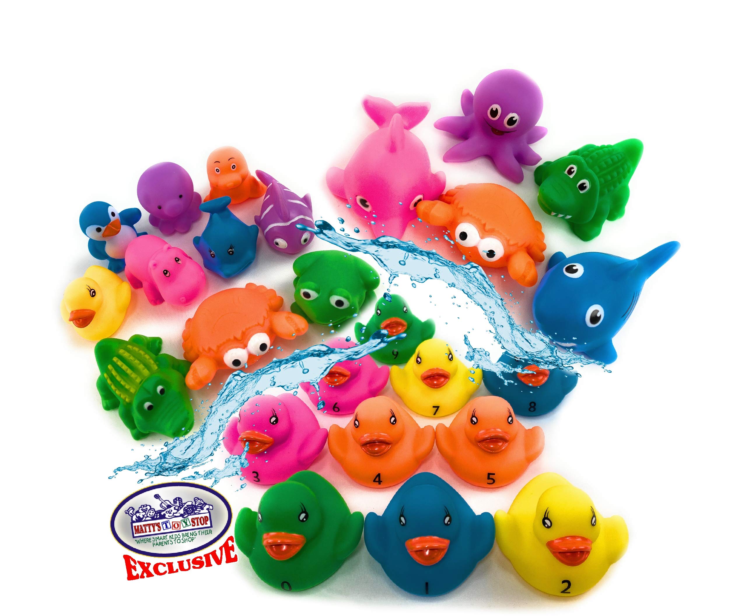 119pcs Ultimate Bath Toys Set for Kids - Giant Rubber Duck, Bath Stickers, Mirrors, Crayons, Sponge, Mini Animals & More | Fun Bathtime Learning with Foam Letters, Numbers & Storage Bag | Perfect Toddler Bath Time & Pool Play