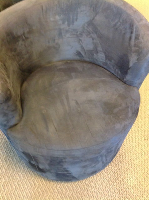 Premium Charcoal Suede Swivel Chair - 360° Rotating Office Chair with Ergonomic Support for Home & Workspace Comfort