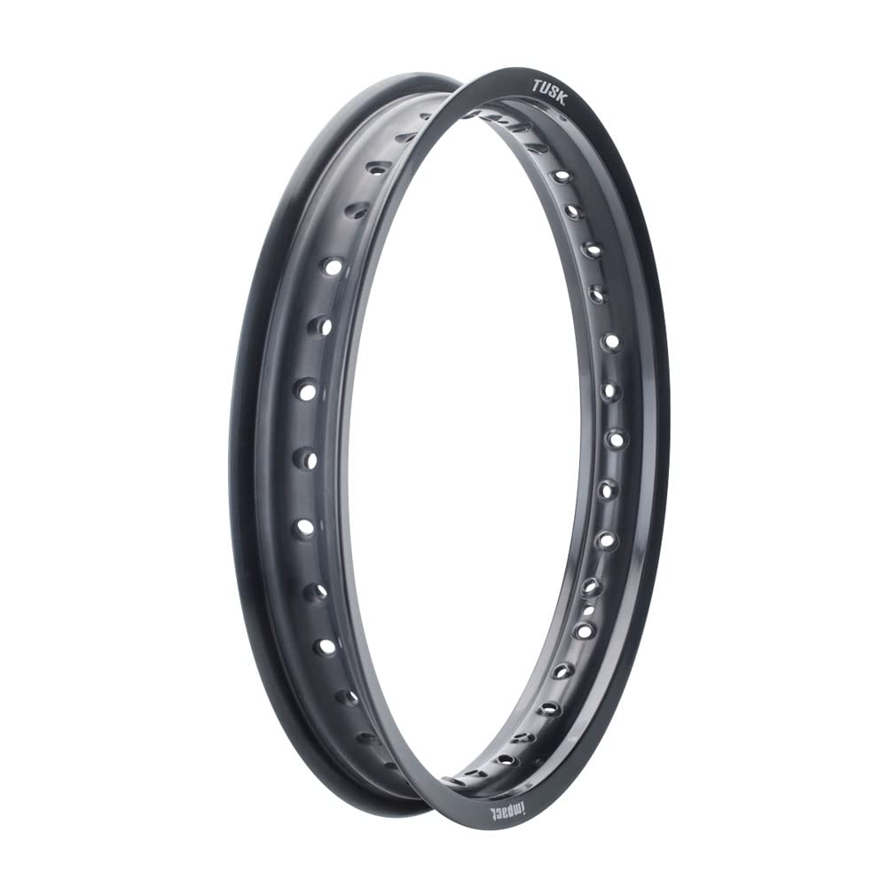 Tusk Impact Rear Rim 36 Spoke Holes 18x2.15 Black for KTM 300 MXC 1998-2005 | Dirt Bike Wheel Replacement for Off-Road & Trail Riding