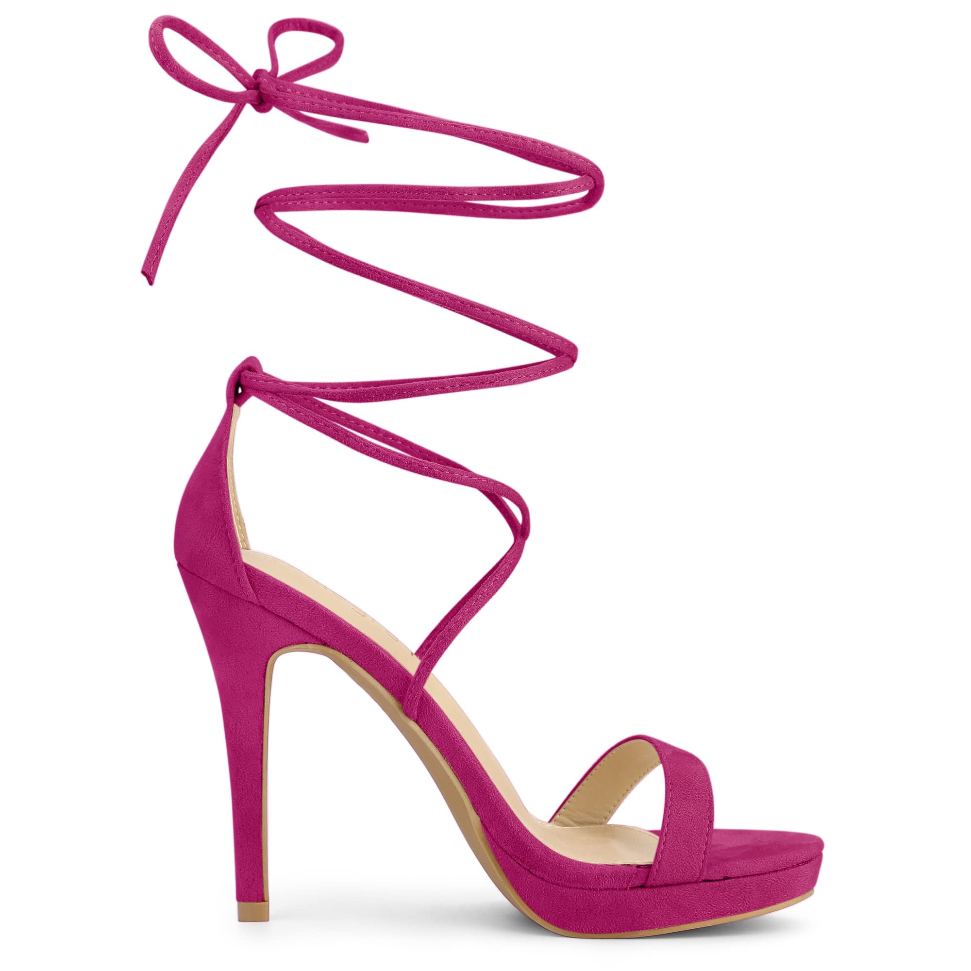 Allegra K Women's Platform Stiletto Heels Lace Up Sandals - Sexy High Heel Dress Shoes for Women, Perfect for Parties, Weddings & Evening Events