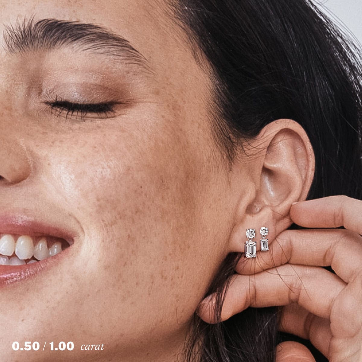 2 Carat Emerald Diamond Drop Earrings for Women - Elegant Dangling Earrings for Wedding, Party & Special Occasions
