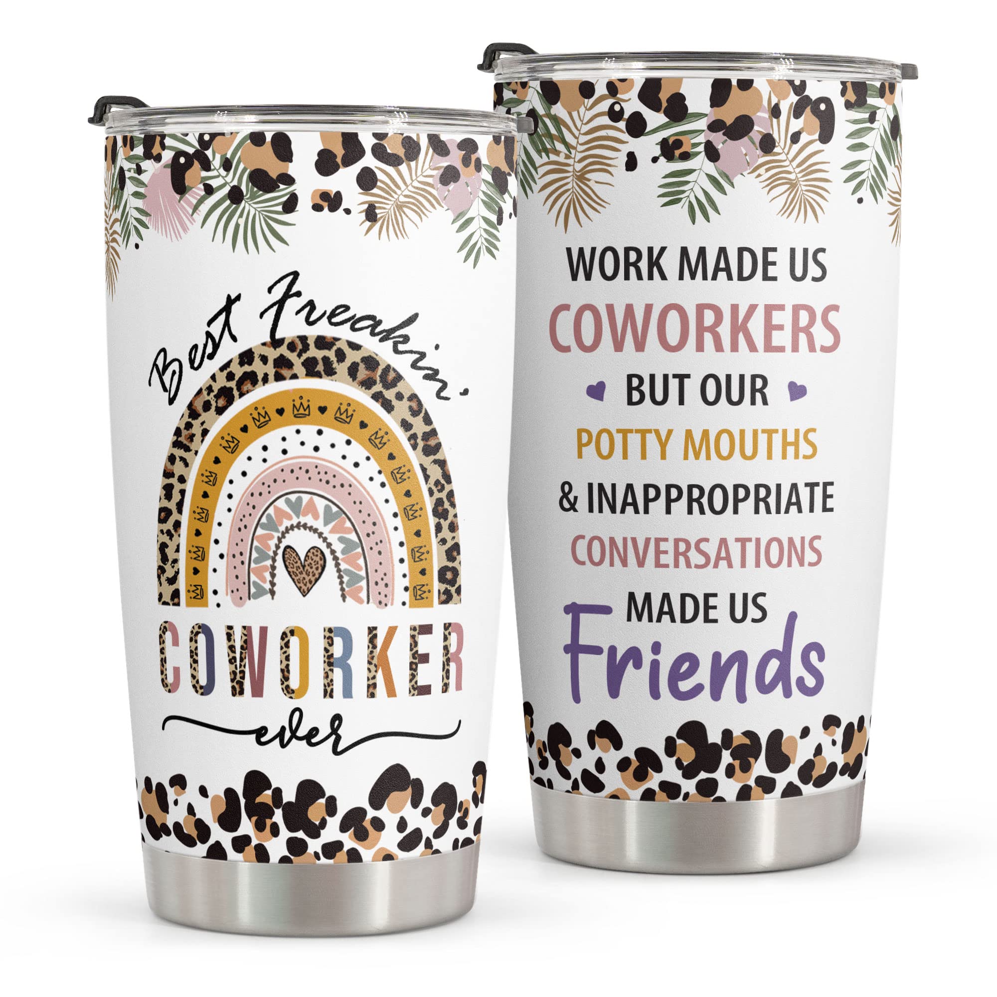 20oz Stainless Steel Tumbler - Funny Coworker Gift for Women | Office, Farewell & Christmas Gifts