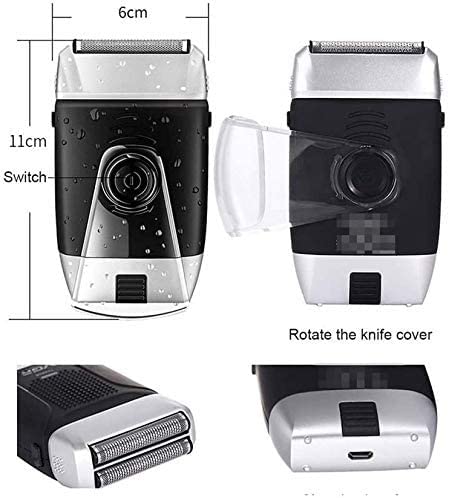 Premium Men's Electric Razor - Triple Blade Foil Shaver with USB Rechargeable & Waterproof Design for Wet/Dry Use | Perfect for Travel, Gym & Daily Grooming (Black)