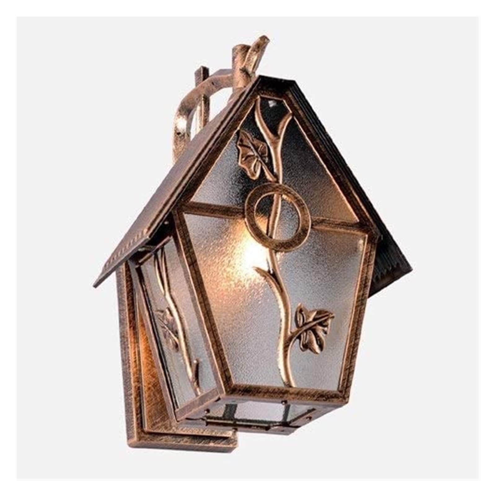 Creative Brass Porch Lamp - Waterproof IP55 Outdoor Wall Light with Thickened Glass, Weatherproof Aluminum Die-Casting for Garden, Patio & House Exterior - E27 Bulb Compatible - Perfect for Entryway, Backyard & Landscape Lighting