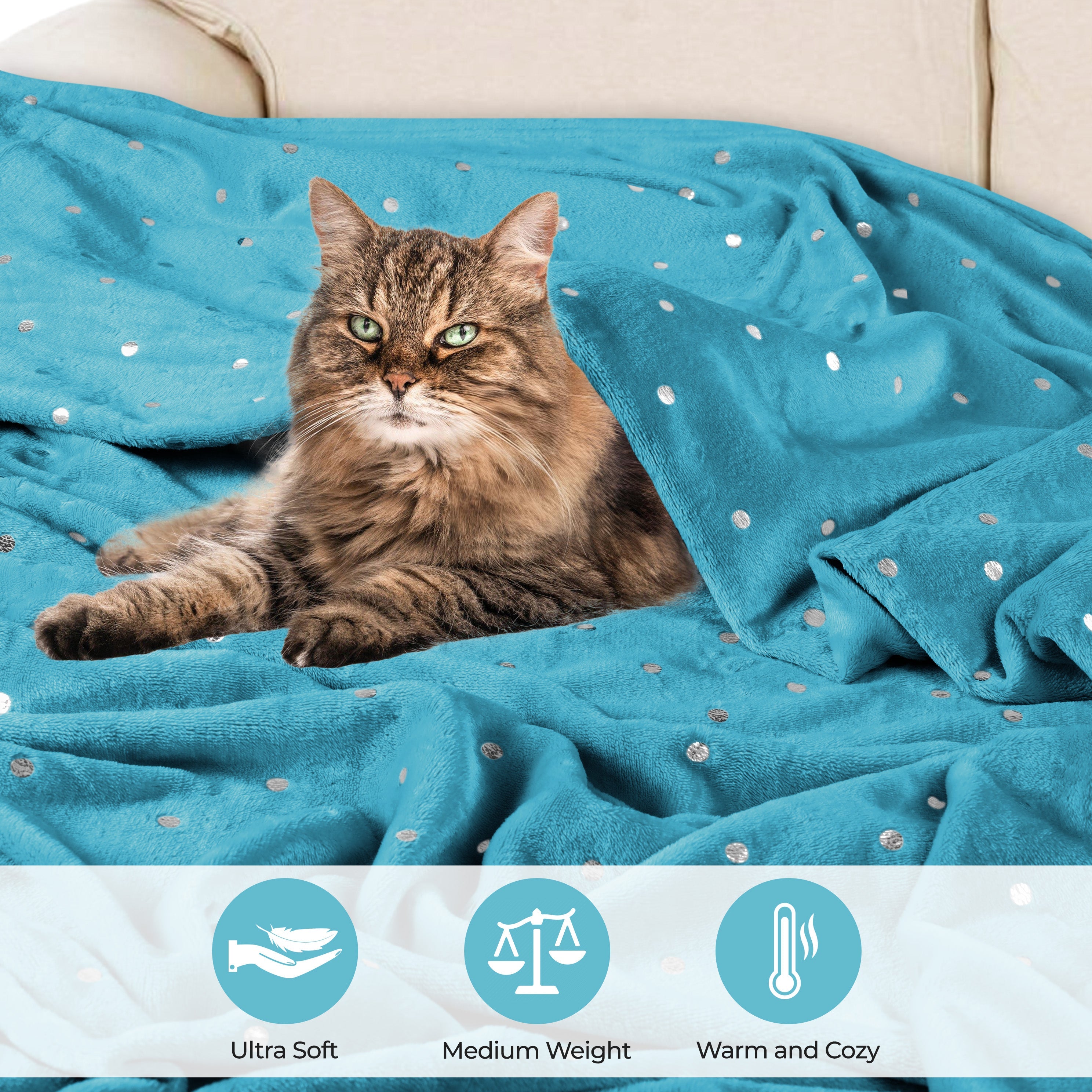 CozySoft Fleece Plush Blanket - Medium Weight, Ultra Soft & Fluffy - Perfect for Sofa, Bed, Couch & Home Decor - Warm Throw Blanket for Winter, Gifts & Cozy Nights