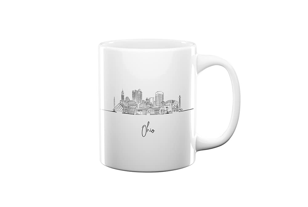 Ohio Buckeye State Themed Ceramic Coffee Mug - 11oz Unique Graduation Gift for Him - Perfect Souvenir & Long Distance Gift for OH Fans - Ideal for Coffee, Tea, or Hot Chocolate at Home, Office, or Dorm