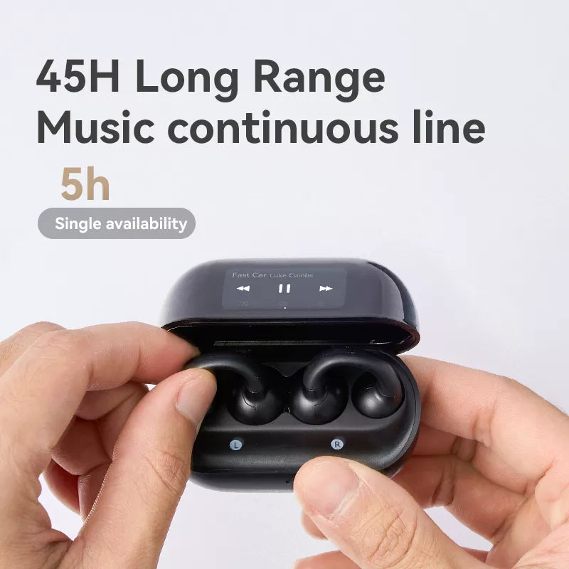 Sanag S2 Pro Wireless Bluetooth Ear Clip Headphones - Open Ear Air Conduction for Running, Cycling & Workouts - Sweatproof & Lightweight Design