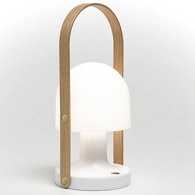 Marset Follow Me Portable Rechargeable LED Night Light - White Battery-Operated Bedside Lamp for Nursery, Camping & Outdoor Use