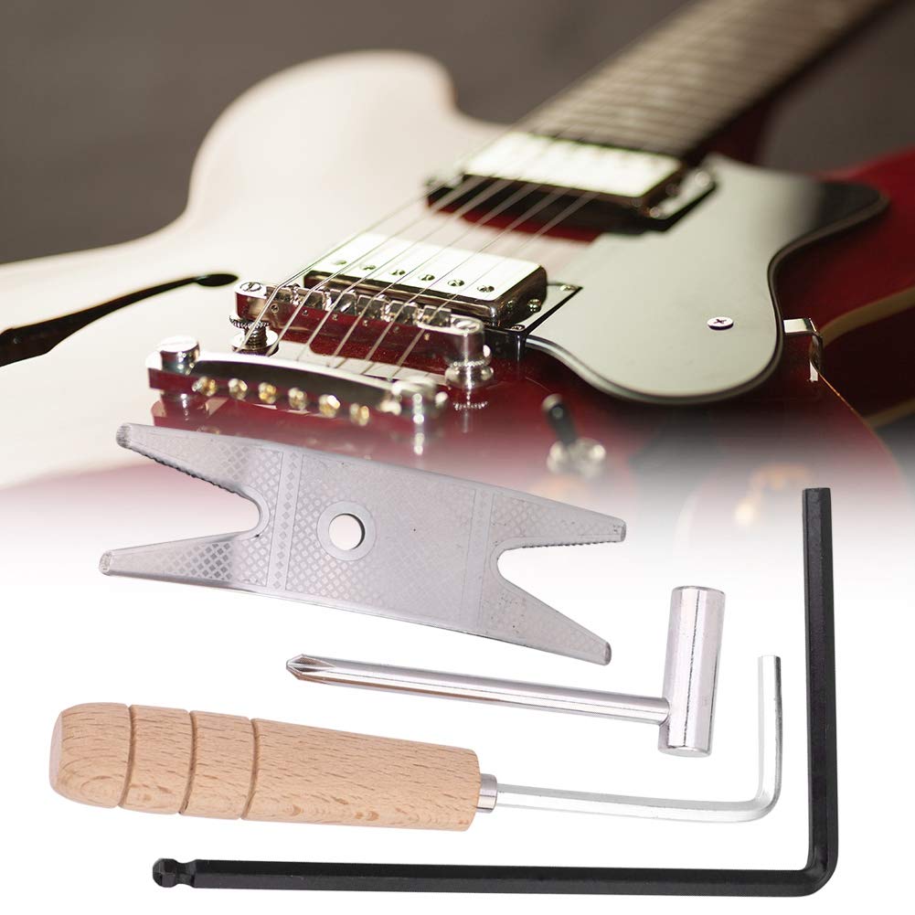 Premium Guitar Repair Tool Kit - Wood Handle Rod Wrench for Electric Guitar Maintenance & Setup Accessories | Perfect for Guitarists, Luthiers & Music Shops
