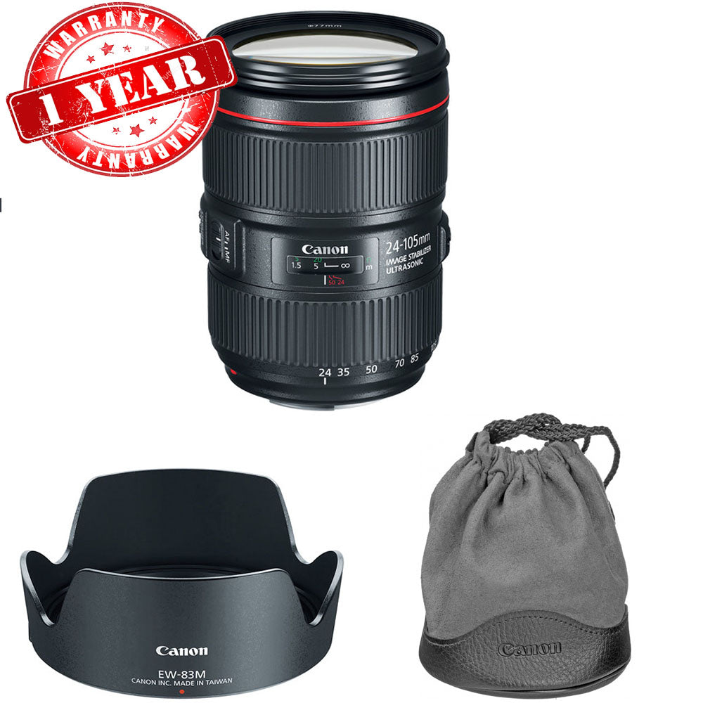 Canon EF 24-105mm f/4L IS II USM Lens - Professional Full Frame Zoom Lens with Image Stabilization - Perfect for Portrait, Travel & Wedding Photography