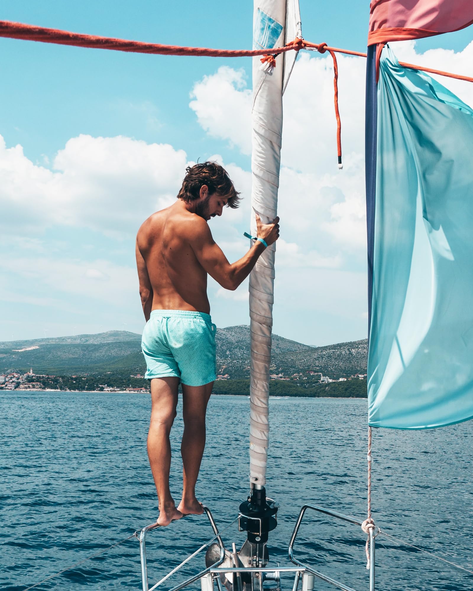 Men's Quick Dry Swim Trunks with Compression Liner - 5