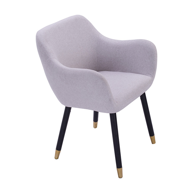 Stylish AILIN Armchair in Soft Grey Veloutine Fabric - Perfect for Living Room, Bedroom, or Office Comfort