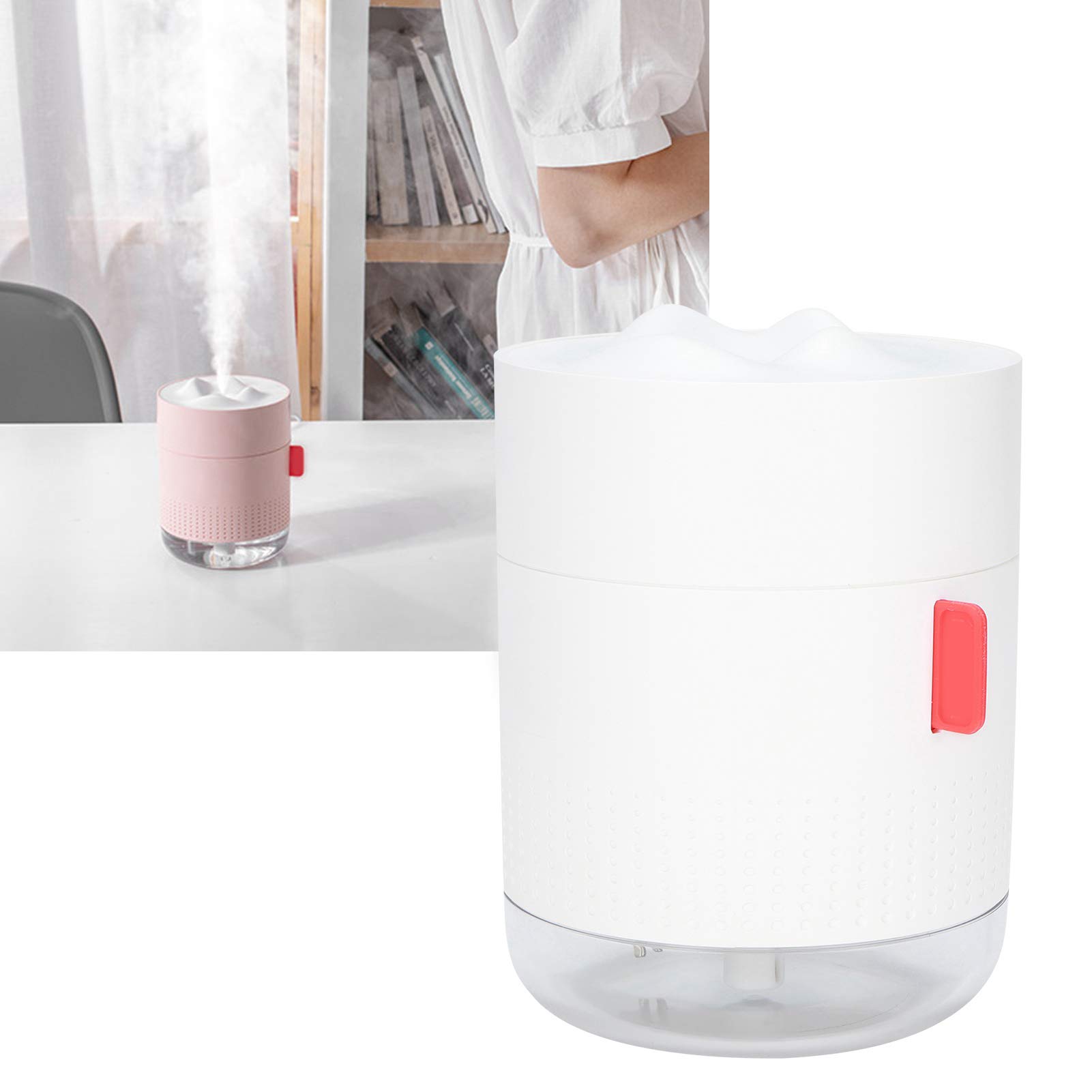 USB Powered Cool Mist Humidifier - White Air Humidifier for Large Rooms, Babies & Adults | Perfect for Bedroom, Living Room, Study & Home Office | Improves Air Quality & Sleep Comfort