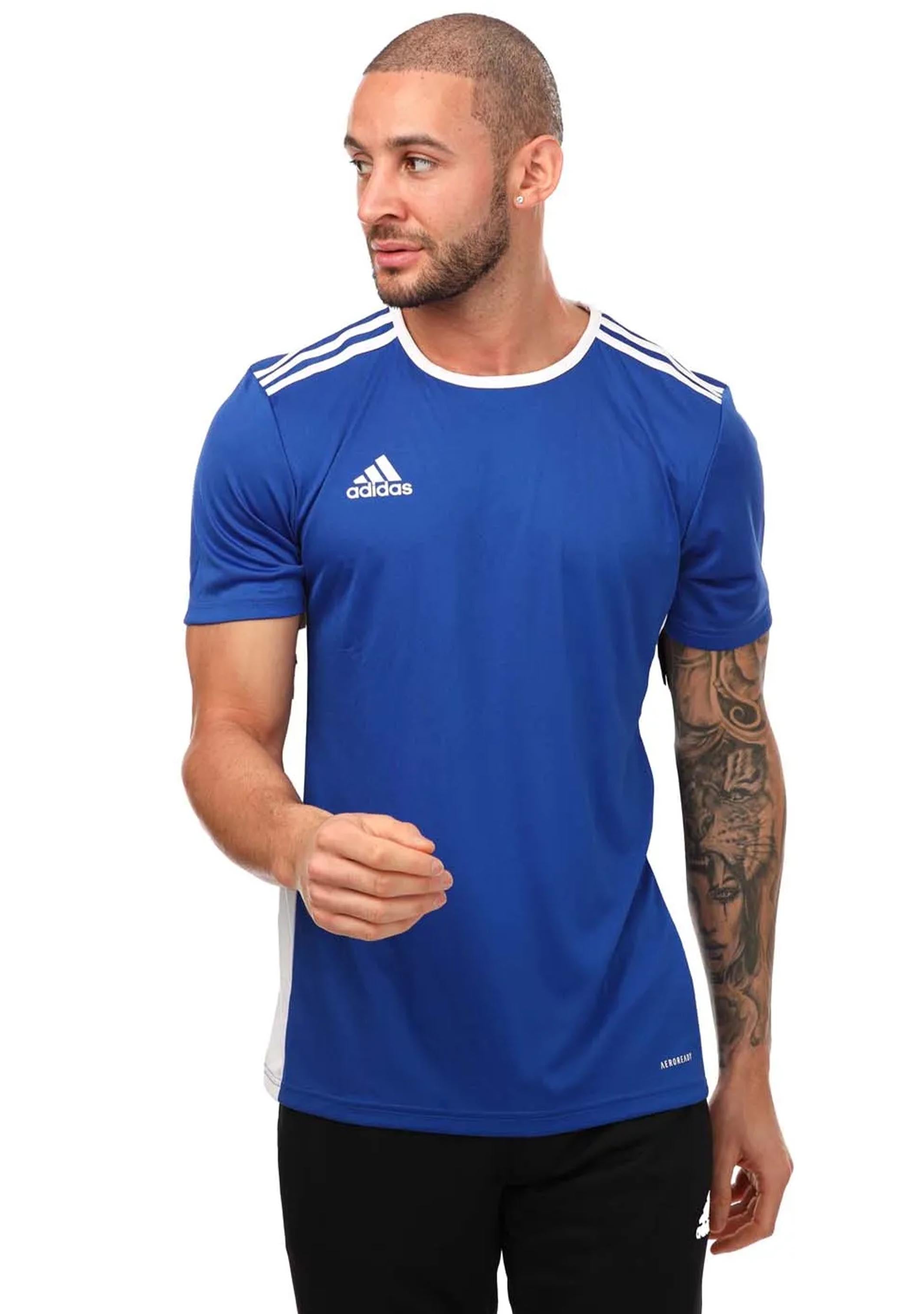 Adidas Men's Entrada 18 Soccer Jersey - Official Team Football Shirt for Training & Matches - Lightweight Breathable Performance Jersey for Players & Fans