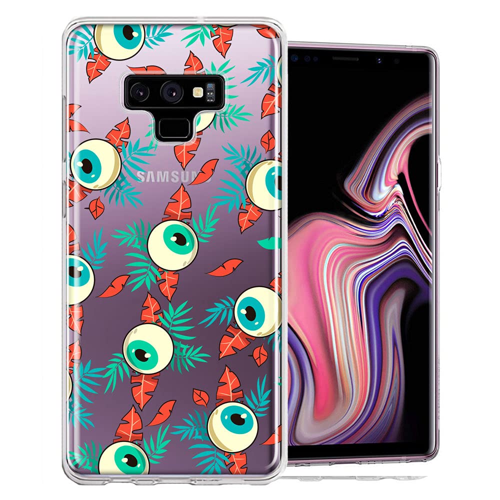 Samsung Galaxy Note 9 Phone Case - Halloween Creepy Tropical Eyeballs Design Double Layer Protective Cover | Perfect for Spooky Season, Costume Parties & Everyday Use