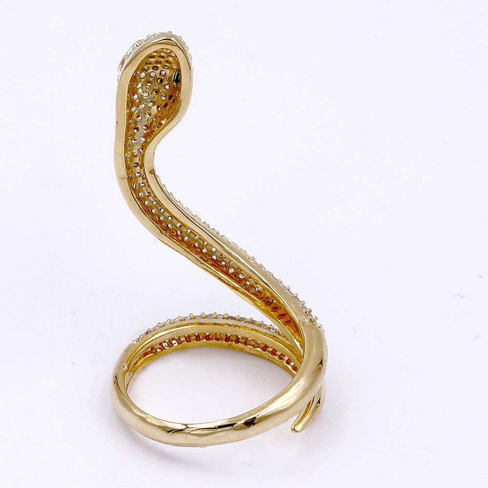Lavencious Snake Adjustable Rings for Women - AAA CZ Stones Statement Cocktail Jewelry | Perfect for Parties, Date Nights & Special Occasions