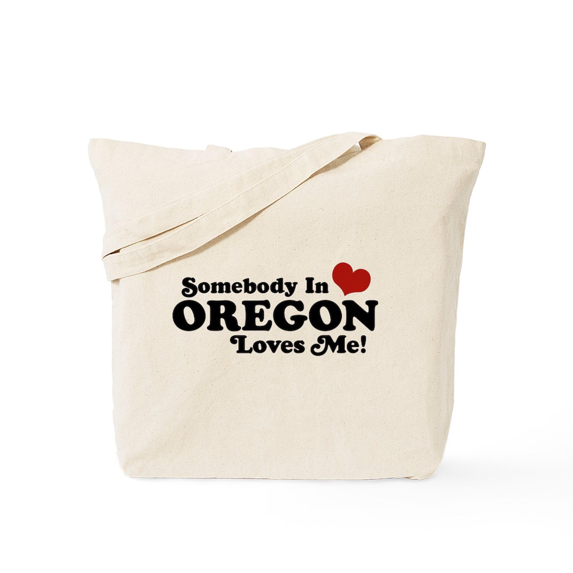 Somebody In Oregon Loves Me Natural Canvas Tote Bag - Eco-Friendly Reusable Shopping Bag for Groceries, Beach Trips & Daily Use
