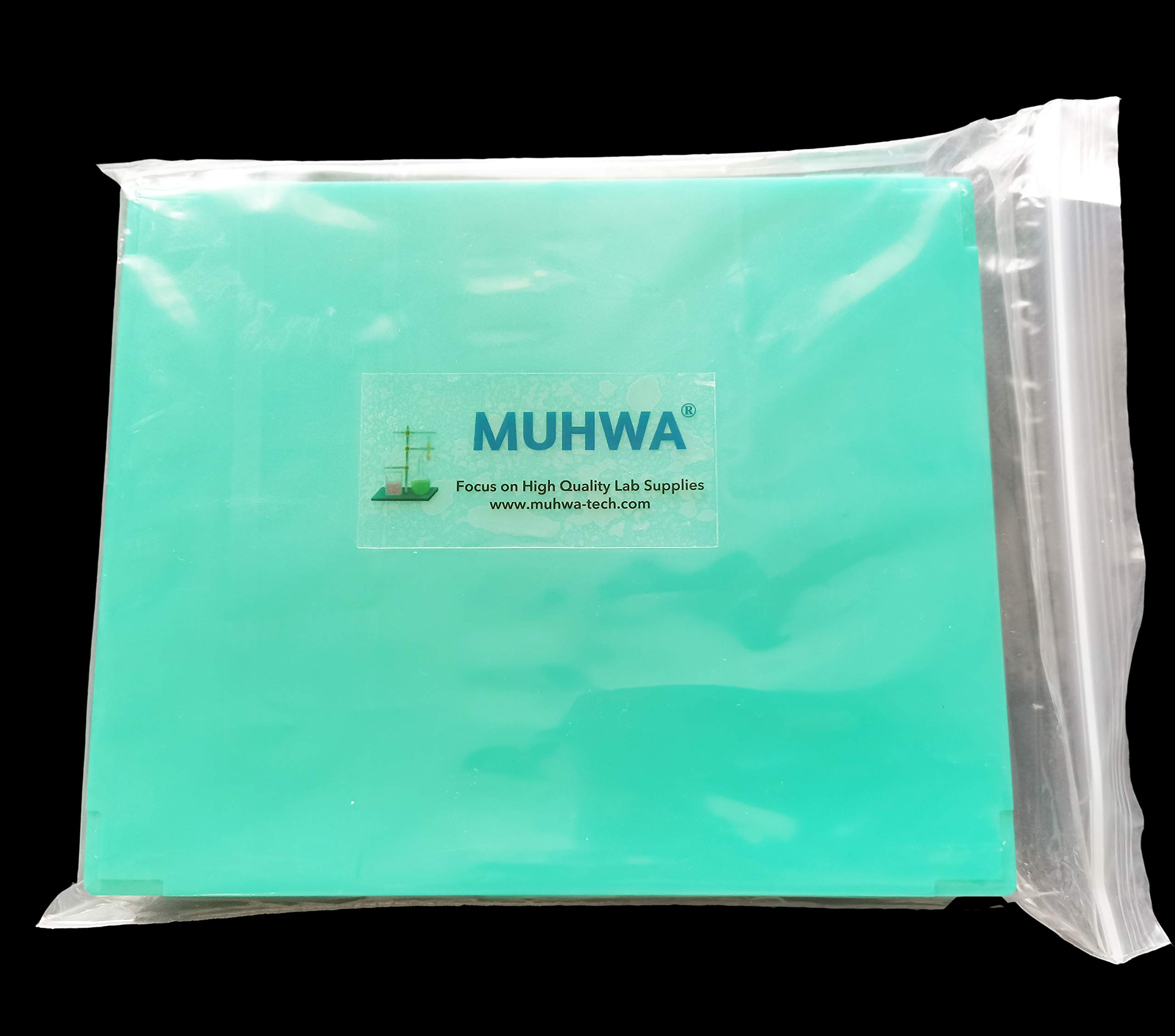 MUHWA Scientific 100-Place Plastic Microscope Slides Storage Box - Green | Lab Organization & Specimen Protection | Ideal for Schools, Laboratories & Research Facilities