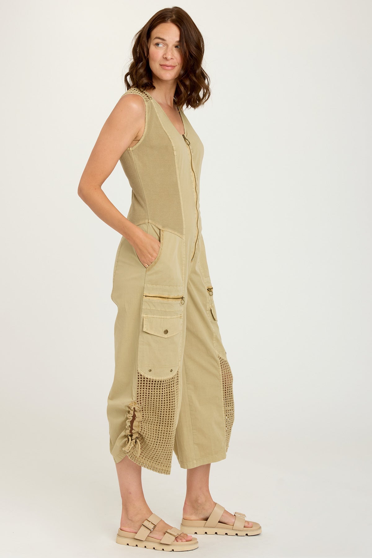 Kimeo Women's Jumpsuit - Linwood Sands Pigment Dye Casual Romper | Perfect for Beach Vacations, Summer Outings & Boho Fashion