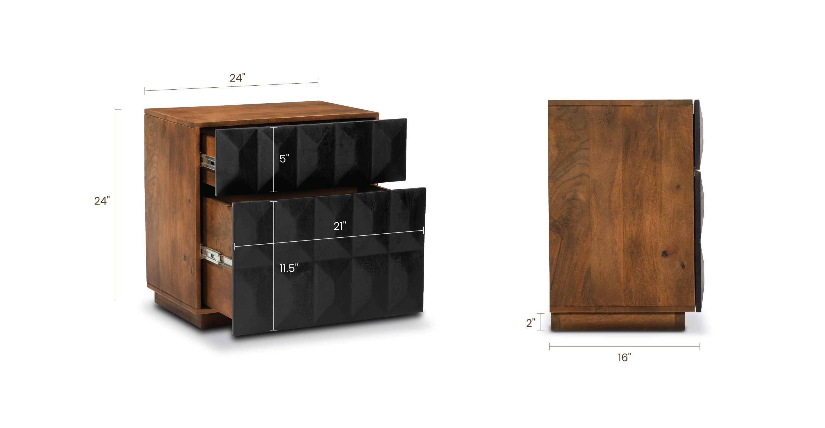 Modern Nightstand with USB Ports - Bedside Table with Storage Drawer for Bedroom, Living Room, or Office - Perfect for Charging Devices and Organizing Essentials