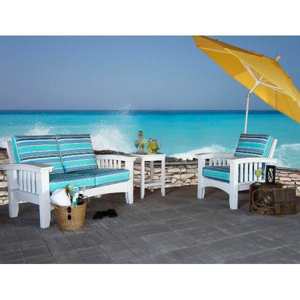 3-Piece Deep Seating Patio Set - Outdoor Wicker Sofa with Cushions for Garden, Deck, Poolside & Backyard Relaxation