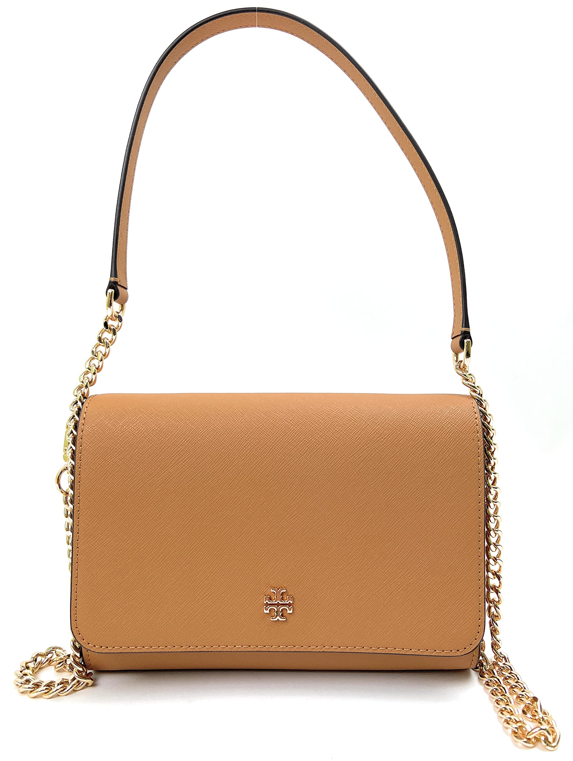 Tory Burch Emerson Chain Wallet Leather Crossbody Bag in Cardamon - Stylish & Functional for Everyday Use, Work, and Travel