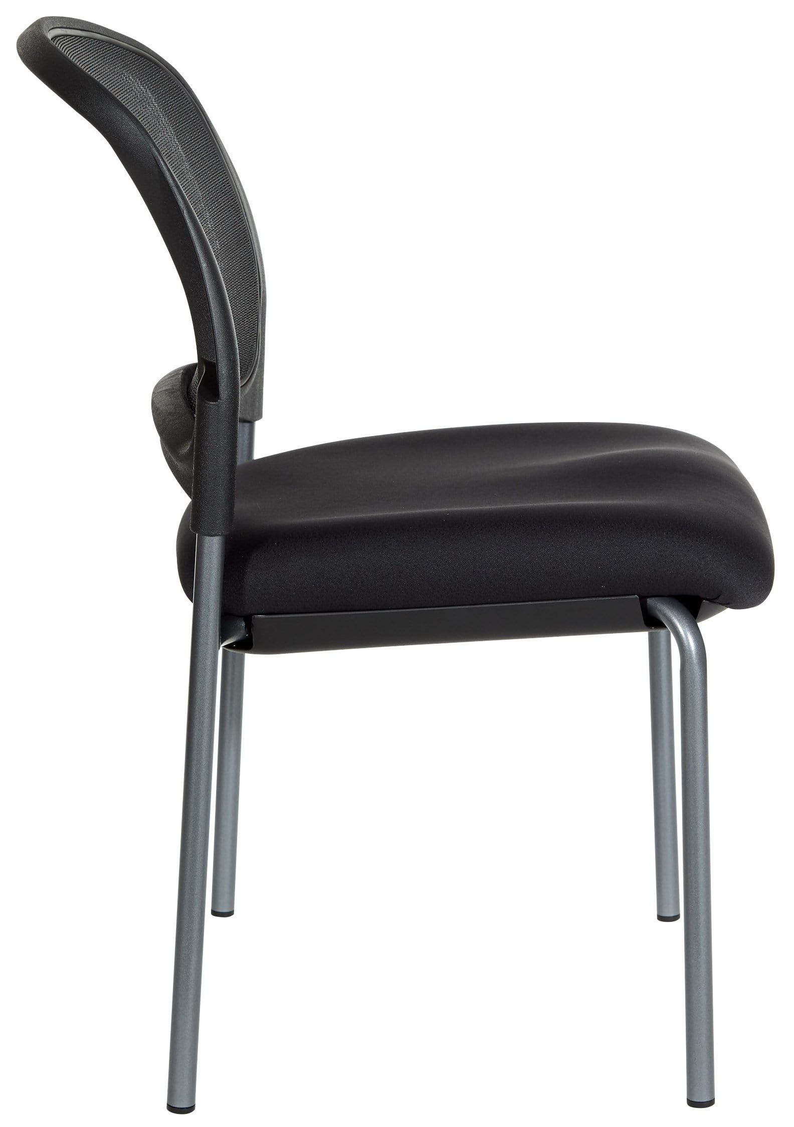 Pro Line II Armless Mesh Back Stacking Visitor Chair [86724R 30] - Durable Office & Conference Room Seating for Guests & Events