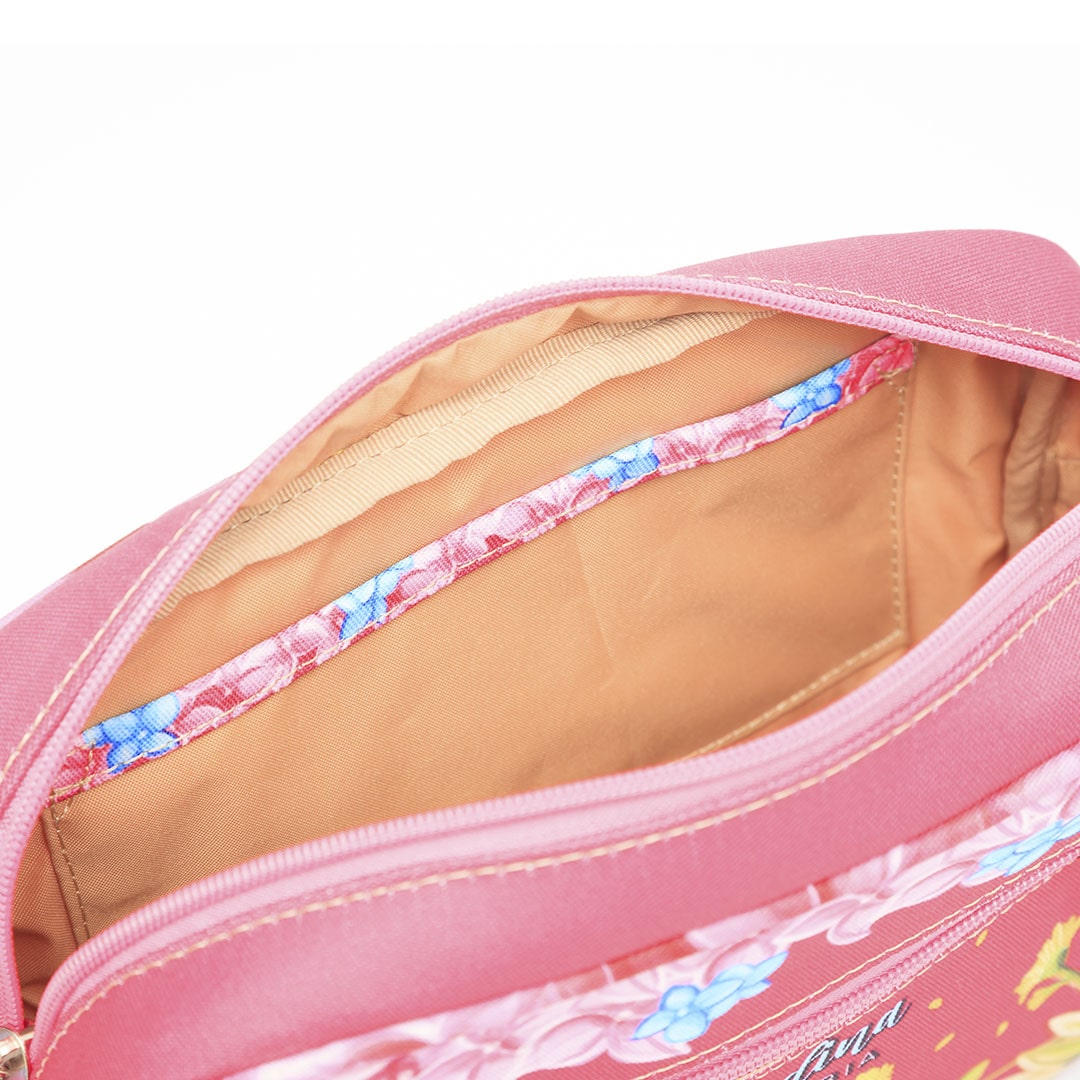 Hands-Free Andean Pink Bag by Macondas - Perfect for Travel, Hiking, and Everyday Use