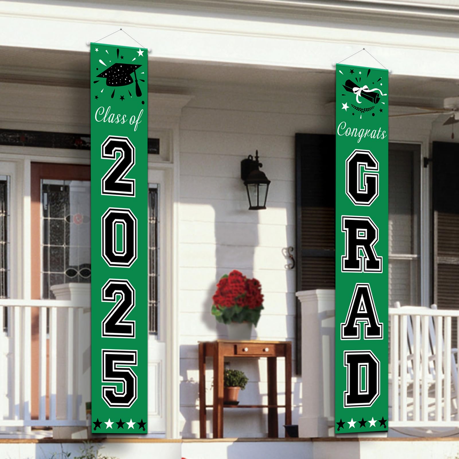Class of 2025 Graduation Banner - Green Graduation Party Decorations for High School & College - Perfect for Graduation Ceremony, Photo Backdrop & Party Supplies