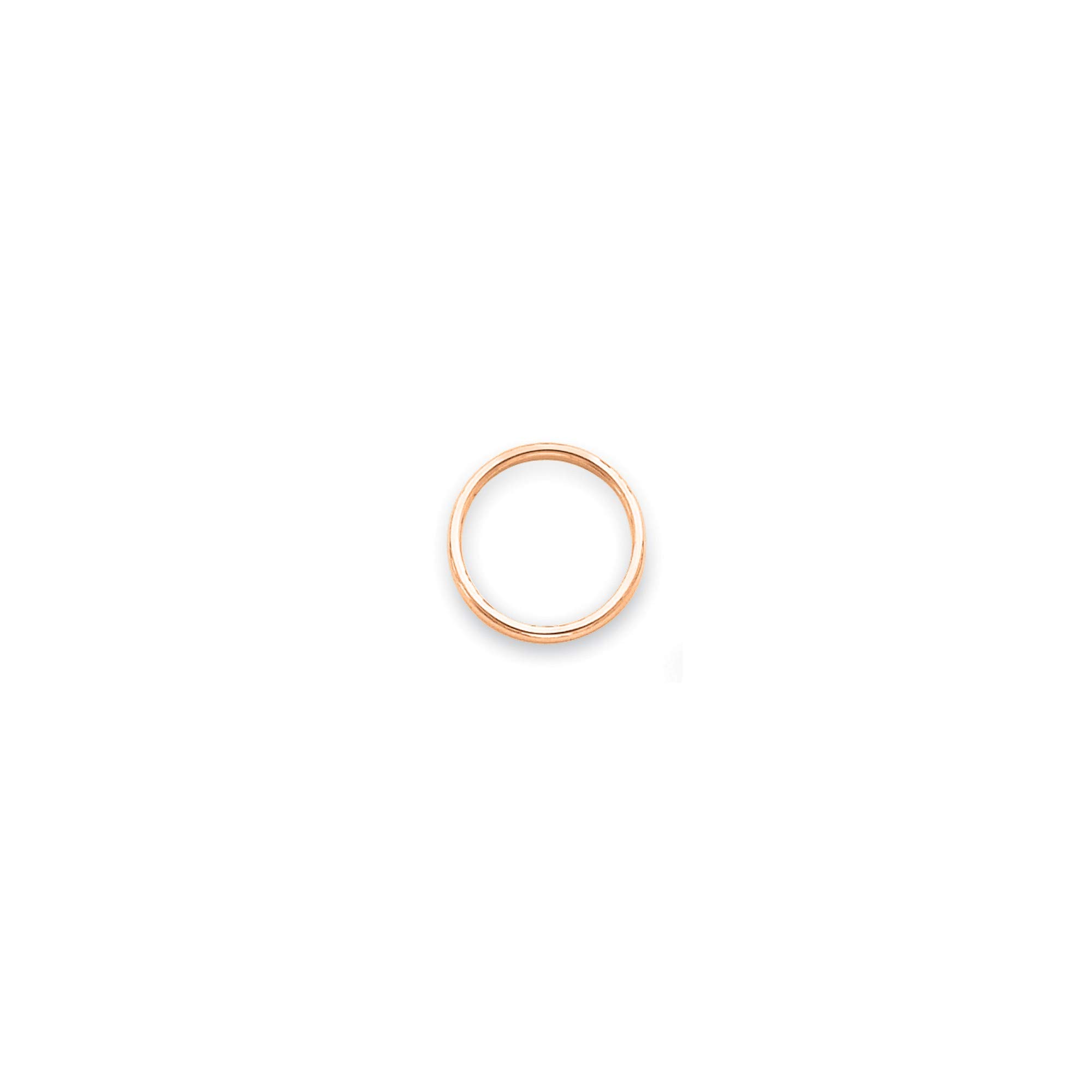 14K Rose Gold Polished 2mm Wedding Band Ring - Size 7, Durable & Hypoallergenic - Perfect for Engagement, Anniversary & Everyday Wear