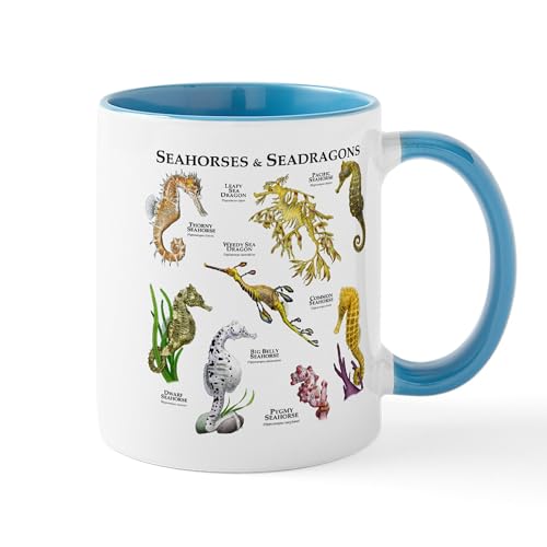 White/Blue Inside - Seahorses & Seadragons Mug