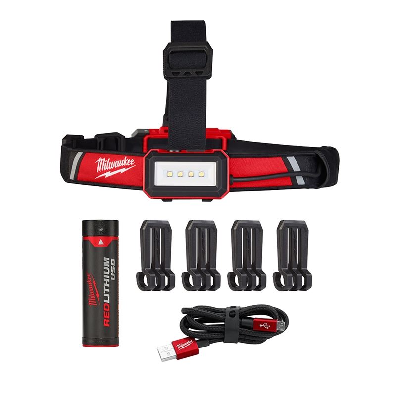 2115 21 USB Rechargeable Low Profile Headlamp - Hands-Free LED Headlight for Camping, Hiking, Running & Outdoor Activities