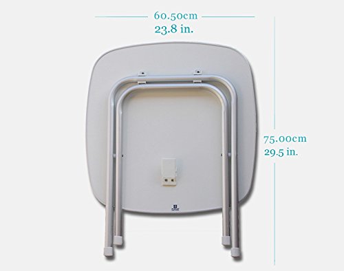 FORMA MARINE Folding Boat Table 24x24 Inches - Adjustable Height 19.4