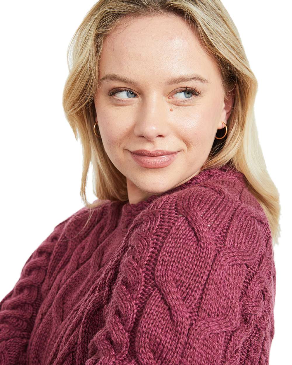 Aran Women's Listowel Cable Knit Sweater - Cozy Irish Wool Pullover for Fall & Winter Fashion | Perfect for Casual Outings & Holiday Gatherings