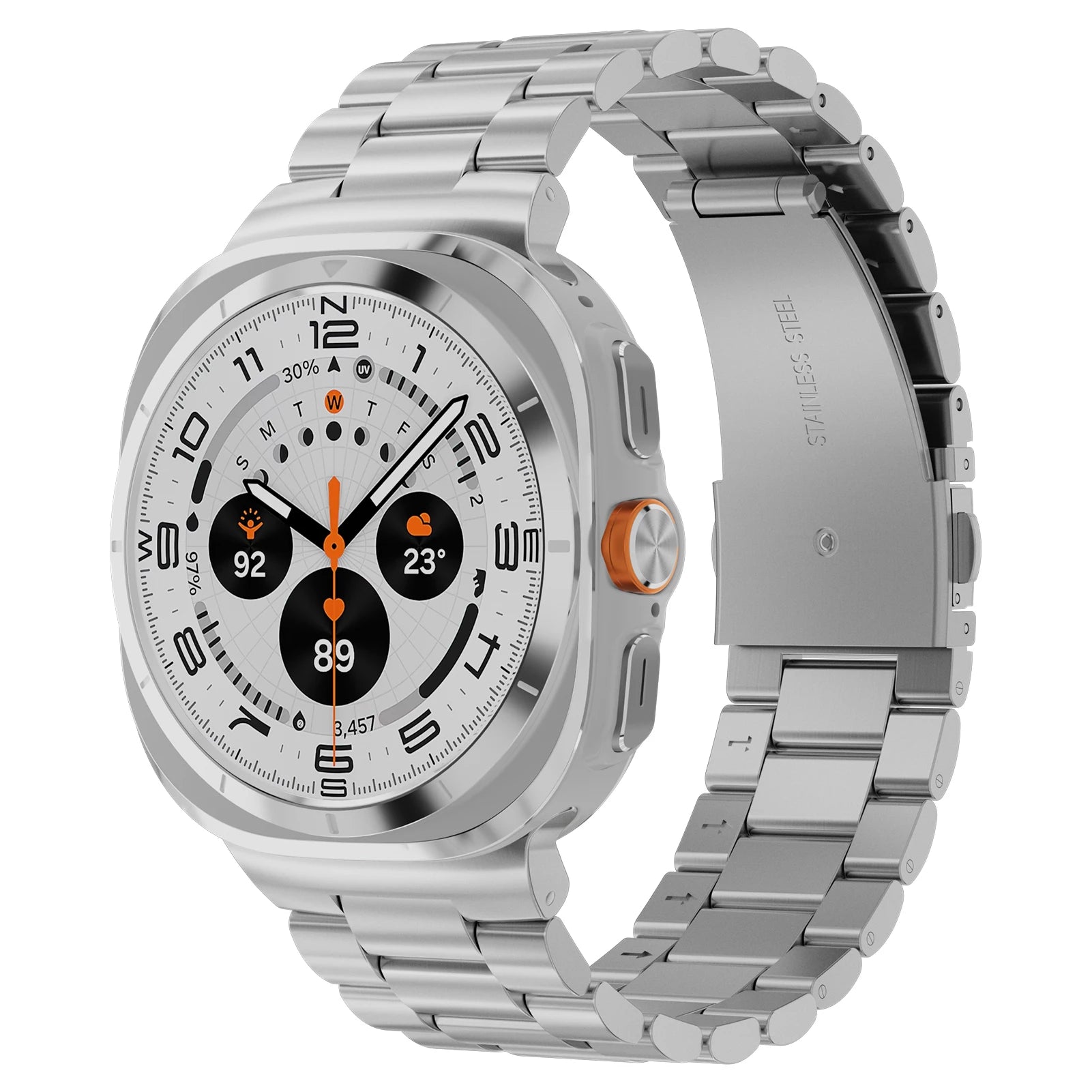 Premium Stainless Steel Bracelet Strap for Samsung Galaxy Watch Ultra - Durable & Stylish Replacement Band for Workouts, Business & Everyday Wear