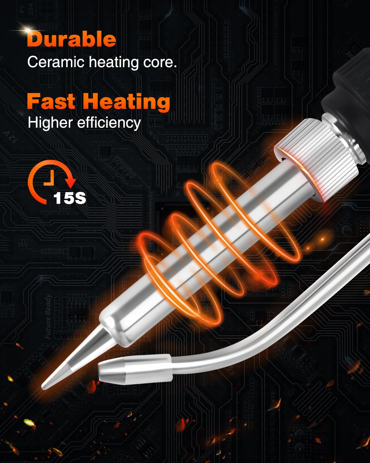NEWACALOX 60W Automatic Soldering Iron Kit with Desoldering Pump, Tweezers & Solder Wire - Professional Electronics Repair Tool for Circuit Boards, Jewelry Making & Home DIY Projects