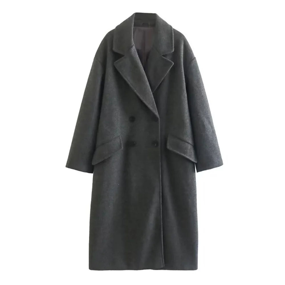 Women's Autumn Trench Coat - European & American Style Loose Fit Long Sleeve Casual Jacket for Fall | Perfect for Office, Dating & Daily Wear